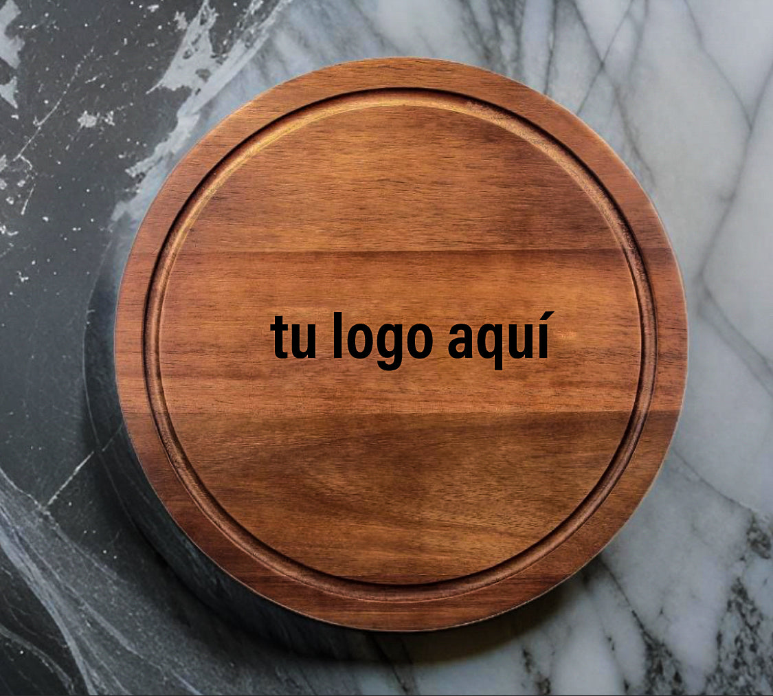 Tabla para pizza circular 35 cm con hendidura