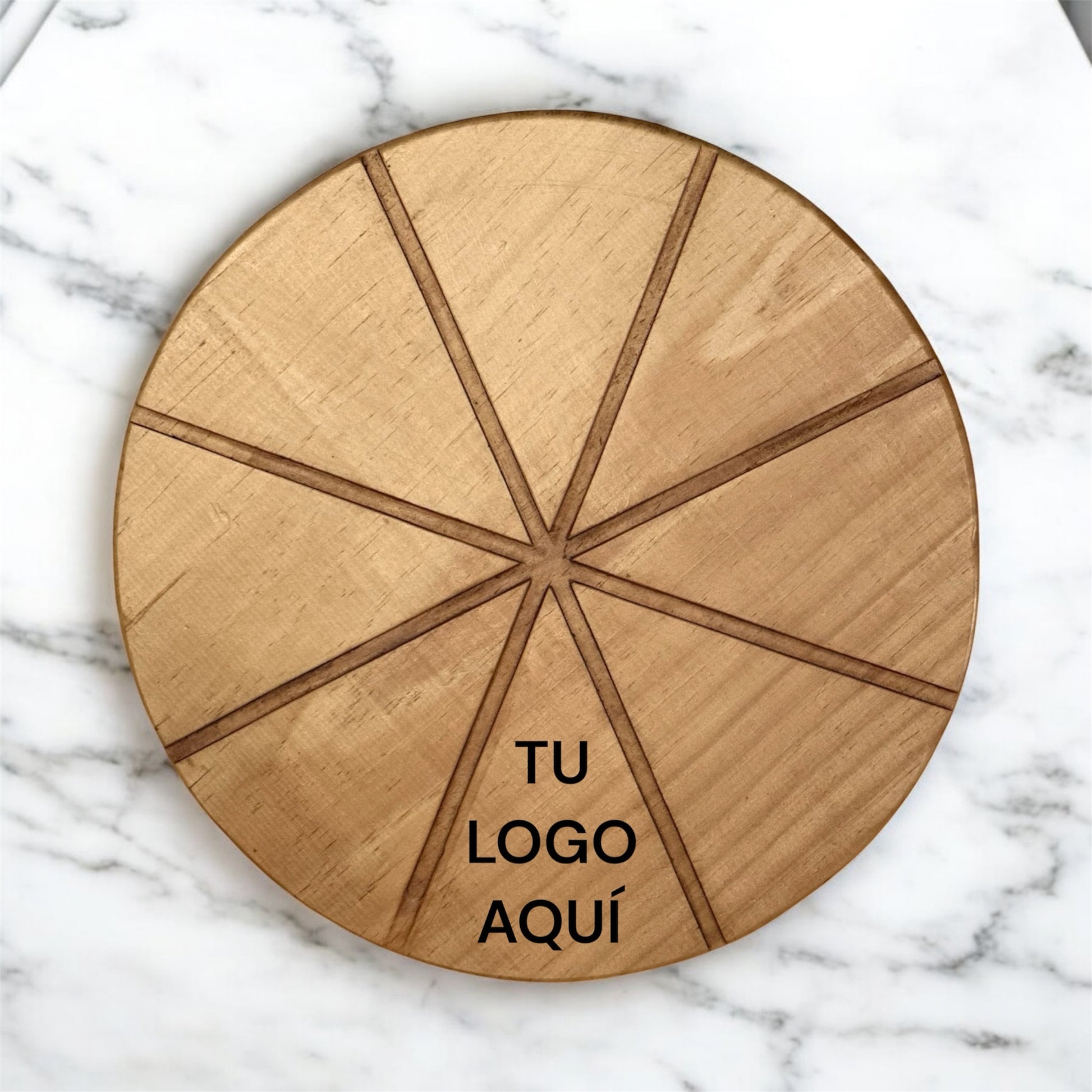 Tabla para pizza 35 cm marcada a rebanadas