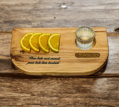 Tabla para mezcal semicircular