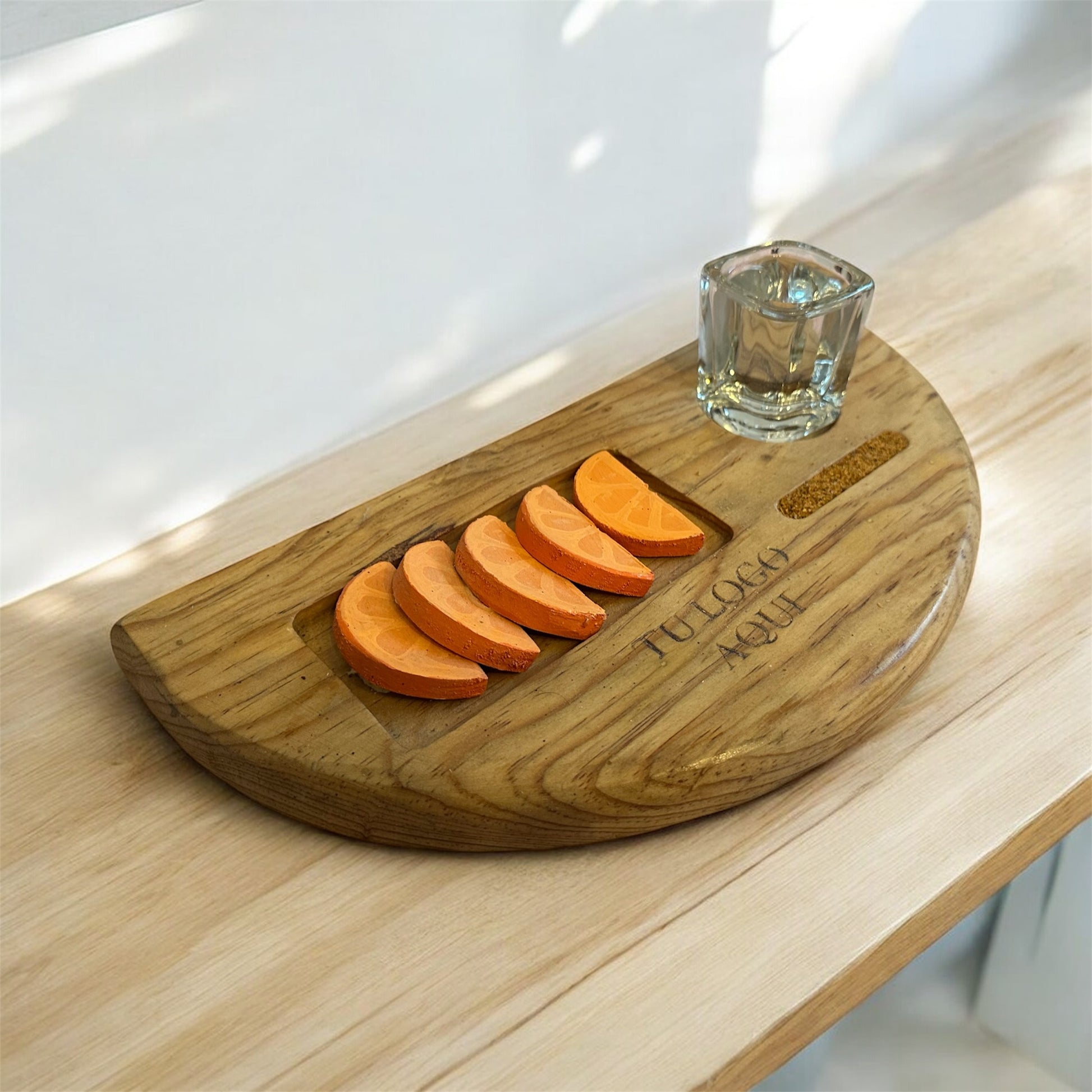 Tabla para mezcal circular
