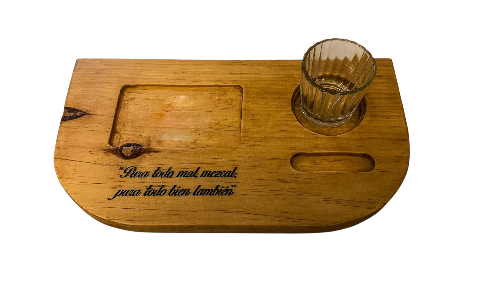 Tabla para mezcal semicircular